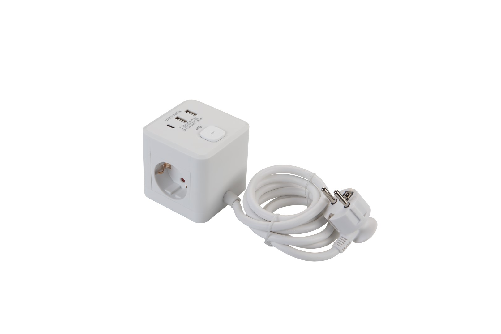 Base Múltiple Cubo Enchufes - USB
